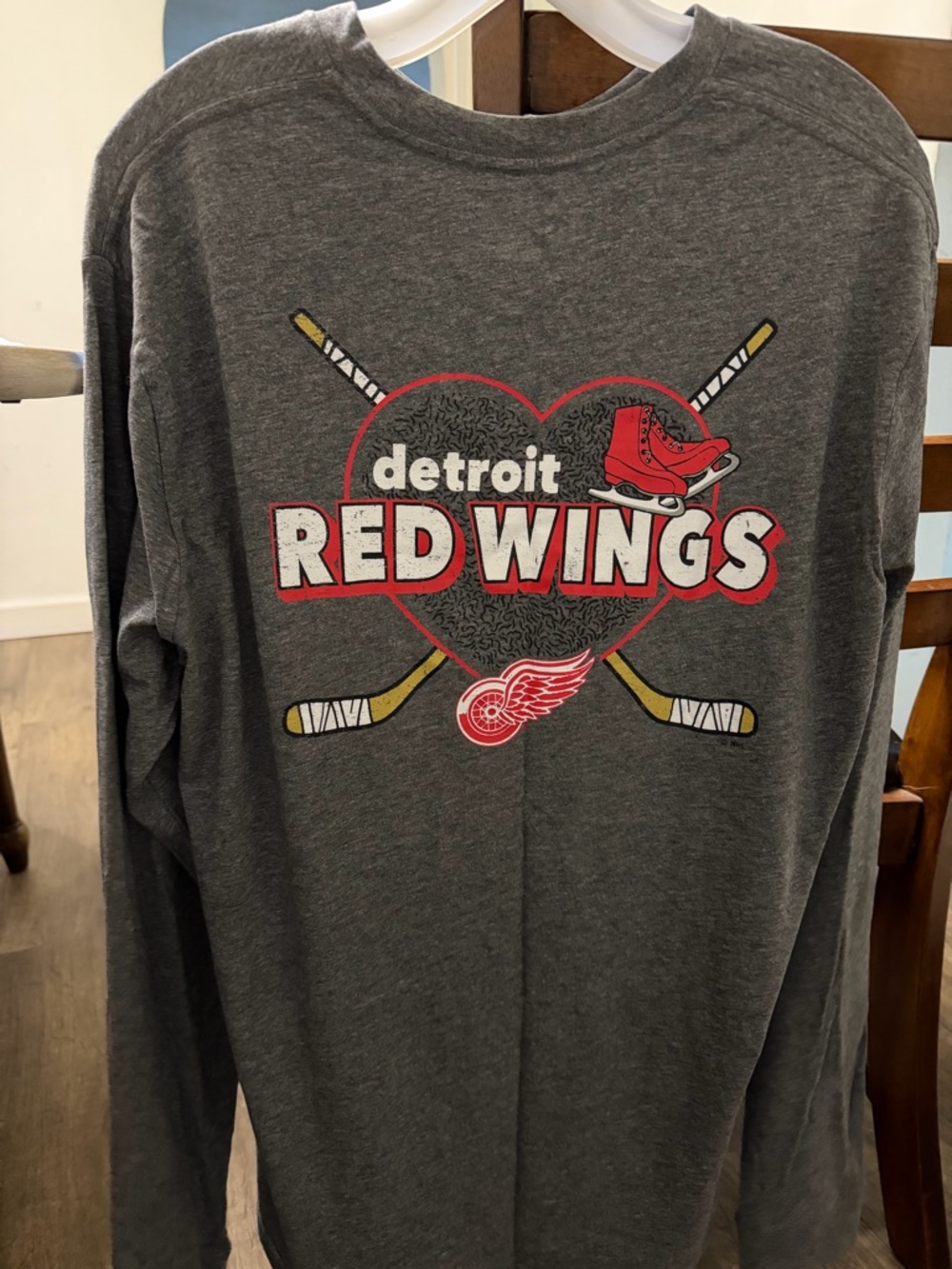 Champion Gray Detroit Red Wings Long Sleeve Tee
